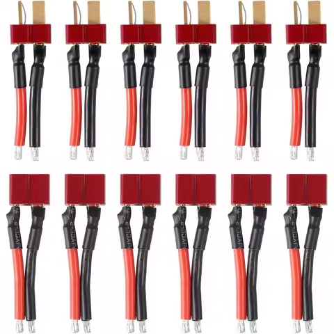 T Plug Connector Wire Female Male 12/14AWG 55MM Extention Cable for RC Lipo Battery Cable Drone Car 