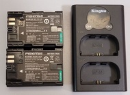 90％新 Canon LP-E6N 電 RP R6 R5 R7 兩粒連叉座