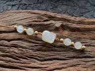 免費開光 天然月光石貔貅手鍊 14k包金手鍊 磁扣手鍊 招財 手串