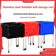 Pulley mobile ball cart, ball storage rack, basketball, football and volleyball storage cart, foldin