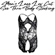 Unisex Stocking : Lace Low Cut See Through Crotchless Body Stocking (CMK003)