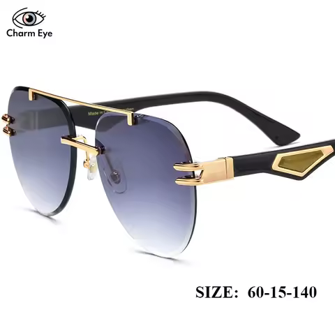 High End Women Black Buffalo Horn Gradient Gray Sunglasses Precious Luxury UV Resistant Men Original