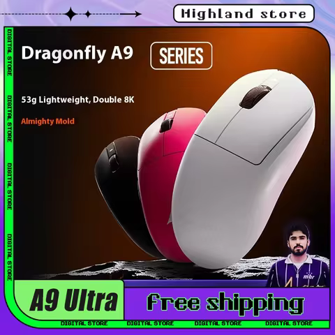 ATK A9 Ultra Wireless Gaming Mouse Tri Mode 8K 53g Lightweight A9/A9 SE/A9 Plus/A9 Pro Gaming Mouse 