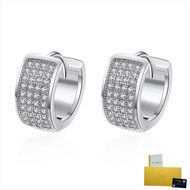 With Gra Certificate- Pt950 Platinum Earrings Noble Moissanite White Diamond Earrings Fine Jewelry