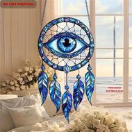 2D Flat, Suitable For All Seasons, 1pc, Acrylic Devil's Eye Dream Catcher, Wall Art Decor, Item With