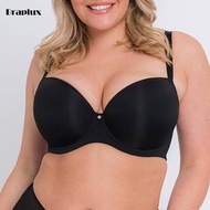 Braplux 38 Cup C B 36 40 42 44 Black Big Bra For Woman Plus Size Bra With Wire Push Up Balconette Bi