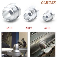 CLEOES Silver Male Aluminium Weld, Aluminum AN4-AN20 Straight Male Weld Fitting Adapter, Silver Exte