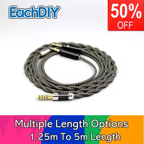 2 Core 2.8mm Litz OFC Earphone Shield Braided Cable For Focal Clear Elear Elex Elegia Stellia Celest