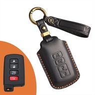 Cowhide Leather Car Key Case Cover for Toyota Altis 2018-2019 Camry 2014-2019 Sienta Vellfire Alphar