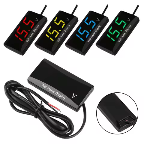 DC 8V-18V 0.56 inch LED Digital Waterproof Voltmeter Voltage Tester Detector Voltage Meter For Motor