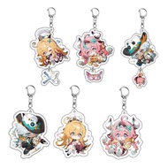 Genshin Impact Escoffier Ifa Varesa Pendant Figure Acrylic Keychain Keyring Collection Model Gifts C