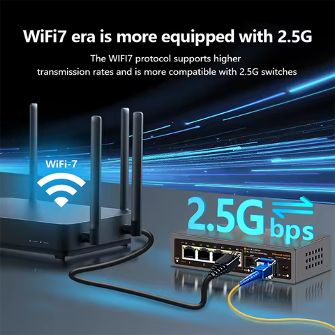 2.5G Ethernet Switch None PoE Network Switch with 2*10G SFP Port for IP Camera/CCTV Security