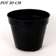 Pot Bunga Plastik 20Cm Pot Hitam Pot Tanaman Pot Plastik 20 Cm