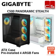 GIGABYTE C500 PANORAMIC STEALTH (BLACK / ICE) PC CASE MID TOWER ATX PC CASE