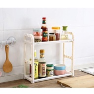 4Www Multipurpose 2-Tier Kitchen Spice Rack Rd012 Durable - White Qw6D