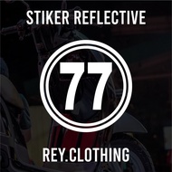 CUTTING STICKER NUMBER 77 WHITE