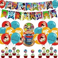 Akedo Ultimate Birthday Party Decorations ,Arcade Warriors Birthday Party Favor with Banner, Ballons,Cake Topper, Cupcake Toppers for Boys Girls Baby of Akedo Party Supplies