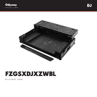 Odyssey | XDJ-XZ | DJ Flight Case | Industrial Board, Glide Laptop Platform, 1U Rack, Corner Wheels 