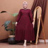 Midi Dres Terlaris. Gamis Midi Dres. Gamis Midi Bahan Rayon Premium.