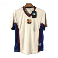 23 24 Barcelona Retro Player Issue Football Jersey 1998/1999 Barcelona Away Gray Retro High-quality 