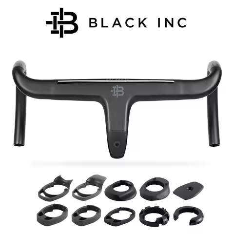 Black Inc Carbon Fiber Road Bicycle Integrated Handlebar For O2 frame With Mount Dropbar For Factor 