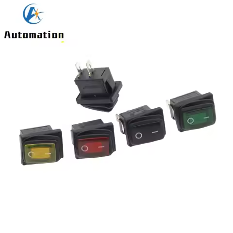 1PCS KCD1 Waterproof switch 2PIN red not lights button rocker power switch oil-proof and dust-proof 