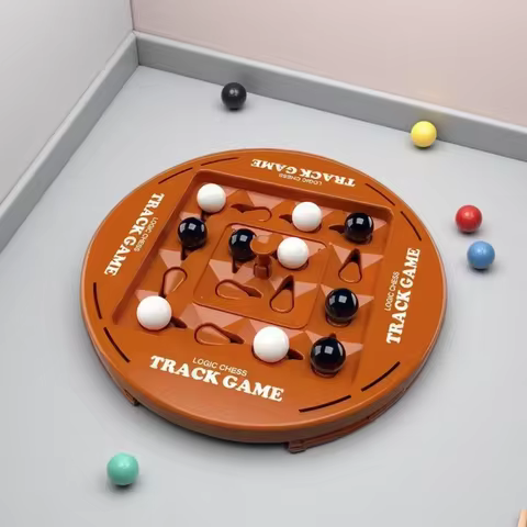 Marble Strategy Board Game - 2 Player Orbit Logic Track with 22.6X22.6cm Board, Fast-Paced Family Fu