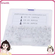 ORIENTTK 250 Pcs Closed End Wire Connector, AWG Gauge Wire 22-16 Crimp Terminal, Electrical Wire 12-