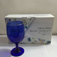（全新）MENARD BLUE GOBLET 洋食器-藍色高腳杯，3組一套