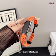 For xiaomi/mi band 10 nfc/Ceramic/mi band 9/mi band 8 nfc透气磁吸折叠扣硅胶表带