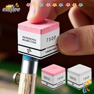 EMILEE Snooker Neutral Pool Chalk, Square Non-slip TP7500 Billiard Chalk,  Pink/Grey Fine Powder Bil