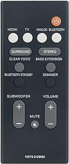 FSR78 ZV28960 Replacement Remote Control fit for Yamaha Soundbar YAS-106 YAS-107 ATS-1060