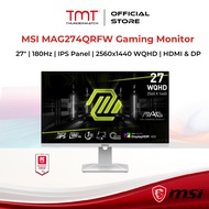 MSI MAG274QRFW 27" Gaming Monitor | 1ms | 180Hz | 2560x1440 (WQHD) | Rapid IPS Panel | HDMI & DP | H
