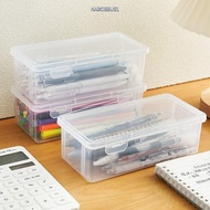 NARCISSUS1Y7KJ 1Pcs Pencil , Large Capacity Multifunctional Plastic Pencil Box, With Buckled Transpa