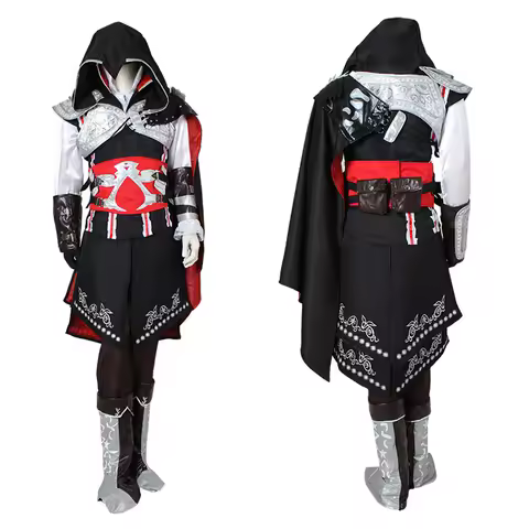 Game Ezio Auditore Cosplay Costume Men Battle Uniform Suits Full Set Halloween Carnival Party Perfor