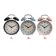 Arthome Alarm Clock Vintage Design 10.5cm Waker Alarm Clock Twin Bell Classic Old School Black Pink 