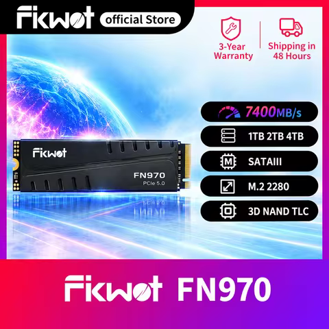 Fikwot FN970 M.2 2280 SSD 512GB 1TB 2TB 4TB 7400MB/s PCIe 4.0X4 Drive M.2 NVMe Internal Solid State 