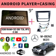 Mercedes Benz E-Class W211 2001-2008(CANBUS) 9" Inch Android 10 Car Android Wifi Bluetooth Andriod P