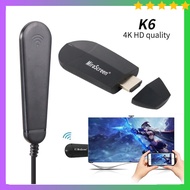 LAYAR MiraScreen K6 Mirroring AnyCast Miracast Airplay HDMI Dongle WiFi 4K HD Screen Transfer hp to 
