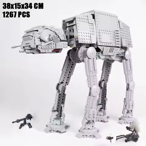Hot Toys Space Movie AT-AT Building Blocks Bricks Modfied From Star WArs 75288 with Figures Toys for