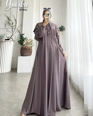 Yuvika Dress Pakaian Wanita Dewasa Terbaru Gamis Crinkle Airflow Fashion Muslim Hijab Trendy Modern