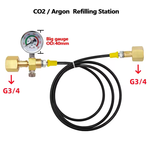 NEW Refilling Station Charging Adapter Transfer Nitrogen Argon CO2 From 40L Bottle To Small Welding 