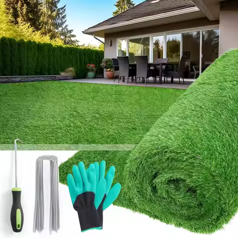 Artificial Grass Outdoor Indoor, 5ft x 10ft Fake Grass Realistic Synthetic Astro Turf Rug with