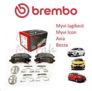 Original Brembo P99027 Myvi Lagibest 1.3 1.5 Front Disc Pad - Icon/Axia/Bezza (depan brake pad)