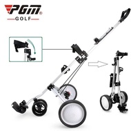 [Ready Stock] PGM Golf 4 Wheels Golf Push Carts Aluminum Alloy Foldable Golf Trolley with water Bott
