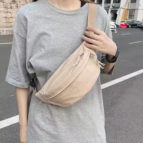 Street style Waist Bag Hip pack Woman Nylon Fanny pack Fashion Shoulder Crossbody Chest Bags Unisex 