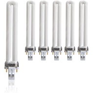 (6 Pack) 13 Watt Single Tube 2 Pin GX23 Base,PL-13W GX23 4100K Compact Fluorescent Light Bulb, Repla