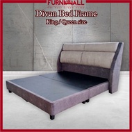 Furnimall Fabric Bed Frame Bed Queen Bed King /Queen/King Size Divan Bed Katil Kayu