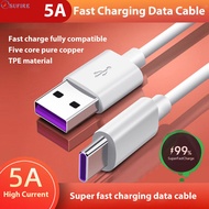 5A Fast Charging Cable Quick Charge USB Wire Type C Data Cable for Huawei Xiaomi Samsung