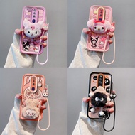 Casing OPPO  F11 Pro  Cute Melody/Kuromi/Big Eyes Coal Ball/Labu Cartoon 3D Plush Doll Anime Anti Dr